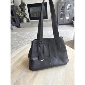Radley  Shoulder Bag Three Compartments Black Grain Leather Medium Women's‎